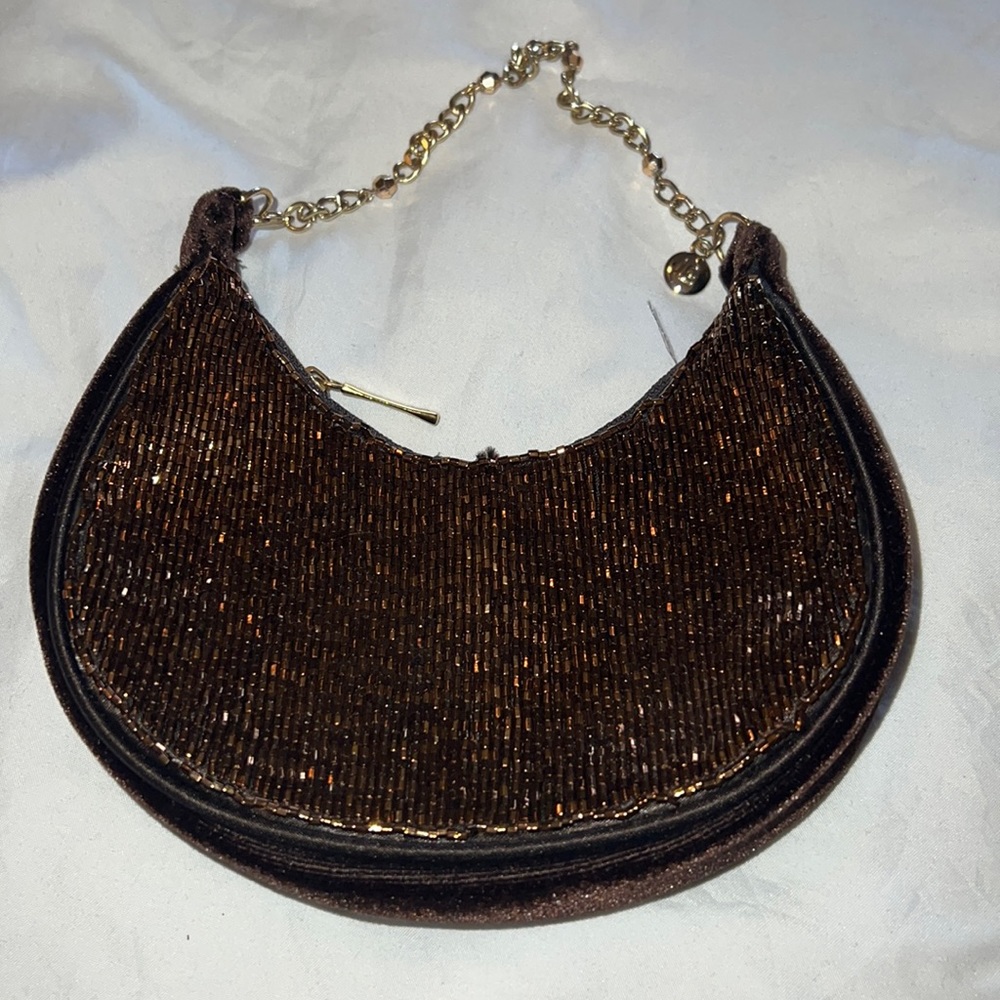 Small Brown sequined purse
